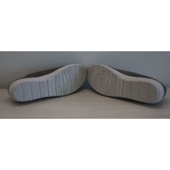 Vionic NBK/TVW5623 Women's Sz 10 Slate Gray Abigai Leather Lace Up Sneakers $130 - Picture 10 of 13